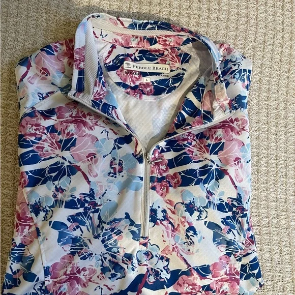 Pebble Beach woman’s golf floral pullover Large - Picture 6 of 12